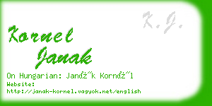 kornel janak business card